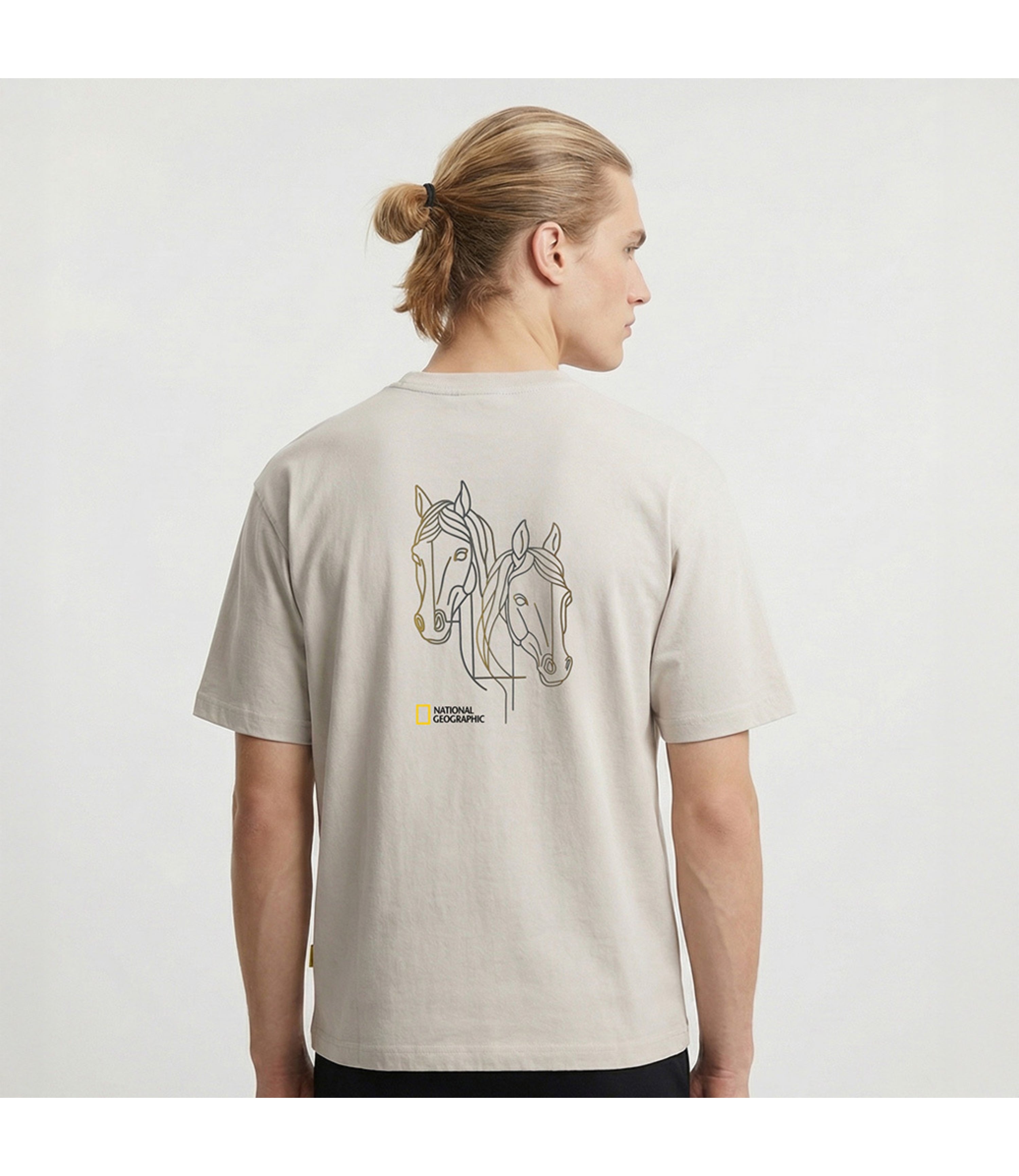 Unisex Year Of The Horse Graphic Pocket Tee<br>L/GREY