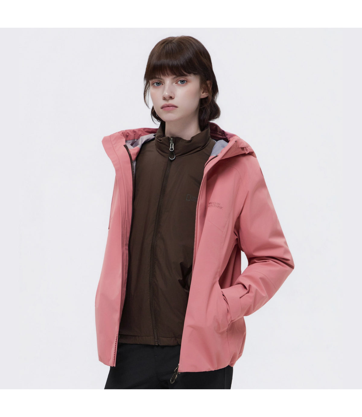 Women's Taklamakan 3In1 Goose Down Waterproof Jacket<br>ROSE TAUPE